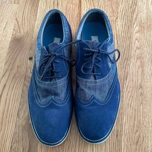 Mens Steve Madden dress shoes and matching blue belt